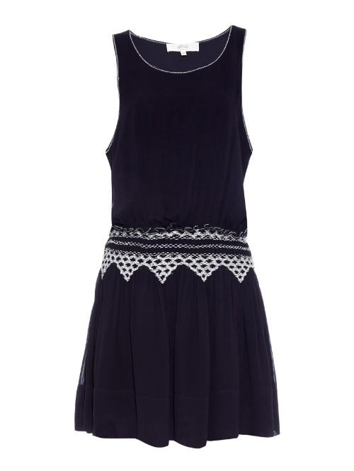 Vanessa Bruno Athé Indel Embroidered Georgette Dress