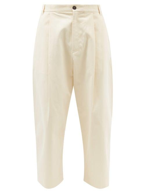 Studio Nicholson - Sorte Pleated Cotton-twill Wide-leg Trousers - Mens - Cream
