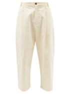 Studio Nicholson - Sorte Pleated Cotton-twill Wide-leg Trousers - Mens - Cream