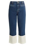 Loewe High-rise Contrast-cuff Fisherman Jeans