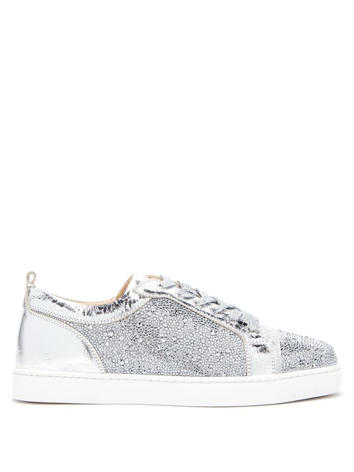 Christian Louboutin Louis Junior Strass Crystal-embellished Trainers