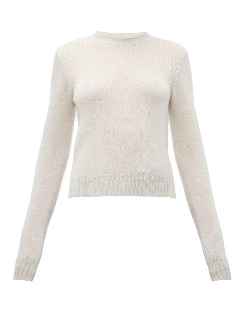 Matchesfashion.com Bottega Veneta - Cropped Cashmere Blend Sweater - Womens - Ivory