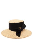 Matchesfashion.com Ruslan Baginskiy - Bow Embellished Straw Hat - Womens - Beige