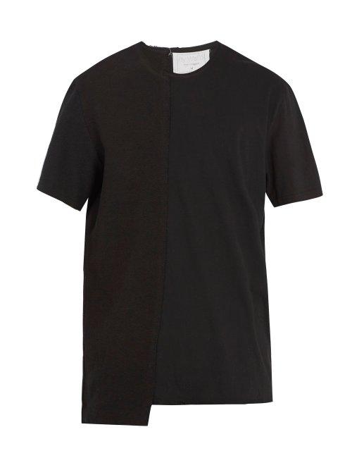 Matchesfashion.com By Walid - Spliced Cotton Blend T Shirt - Mens - Black