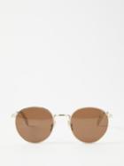 Celine Eyewear - Round-frame Metal Sunglasses - Mens - Gold