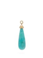 Matchesfashion.com Jacquie Aiche - Amazonite And Gold Drop Charm - Womens - Blue