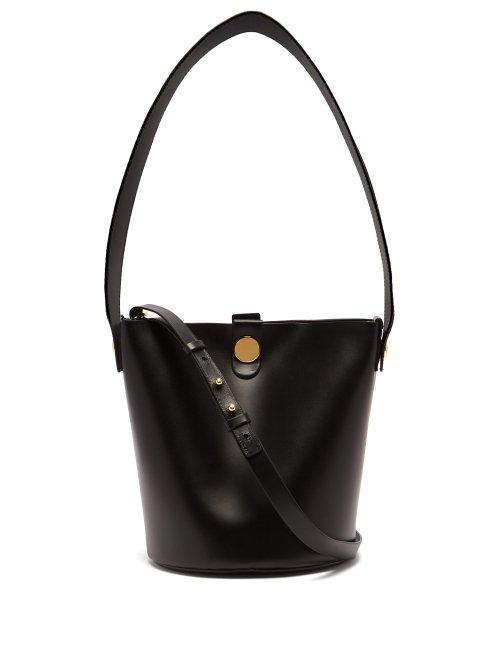 Matchesfashion.com Sophie Hulme - Swing Leather Bucket Bag - Womens - Black