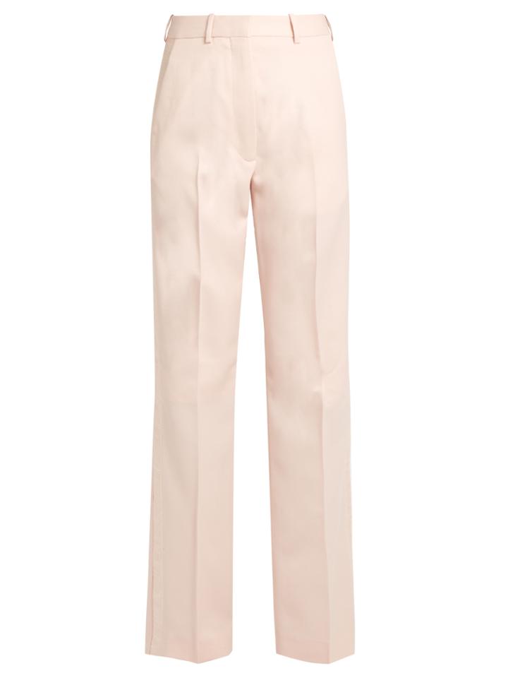 Hillier Bartley Straight-leg Wool And Silk-blend Tuxedo Trousers