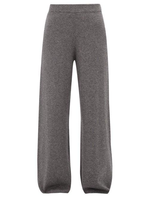 Matchesfashion.com Joseph - Wool Blend Wide Leg Trousers - Womens - Dark Grey