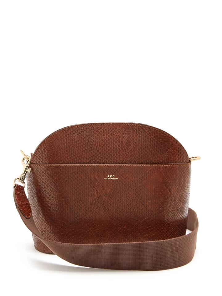 A.p.c. Gaby Python-effect Leather Cross-body Bag