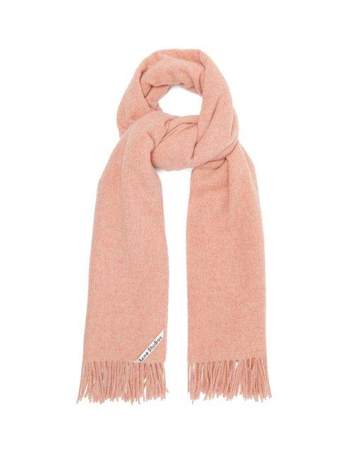 Matchesfashion.com Acne Studios - Canada Fringed Wool Scarf - Womens - Pink