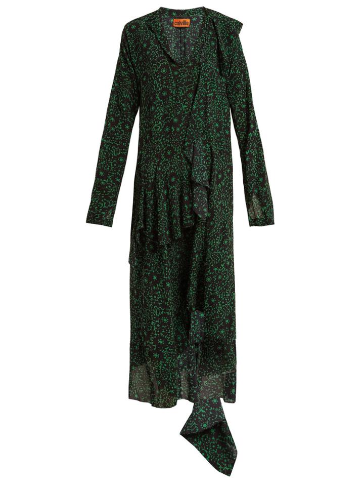 Colville Floral-print Silk Dress