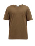Matchesfashion.com Lemaire - Patch-pocket Cotton-jersey T-shirt - Mens - Beige