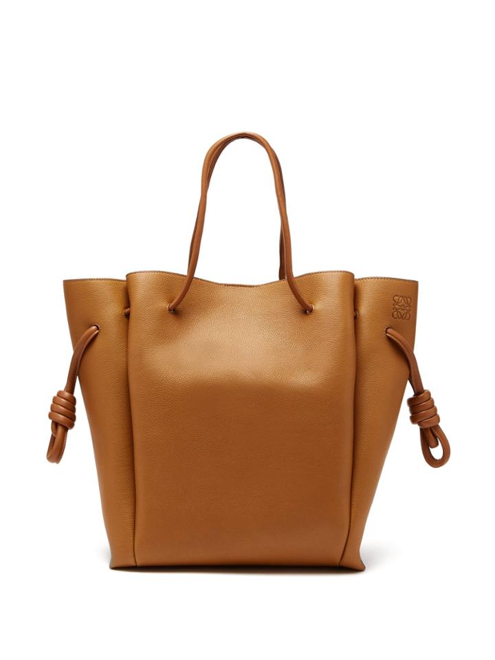 Loewe Flamenco Knot Medium Leather Tote Bag