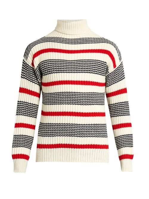 Tomorrowland Striped Roll-neck Sweater