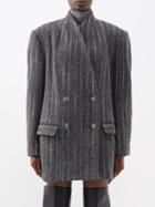 Isabel Marant - Lila Wool Double-breasted Coat - Womens - Grey