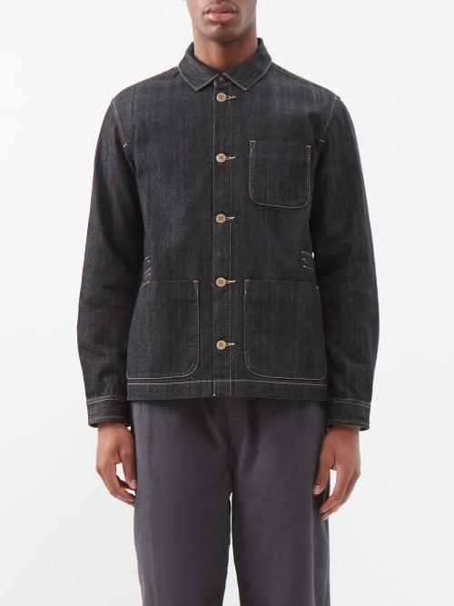Folk - Assembly Patch-pocket Denim Jacket - Mens - Black