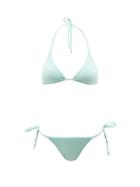 Lisa Marie Fernandez - Pamela Cotton-blend Terry Triangle Bikini - Womens - Green
