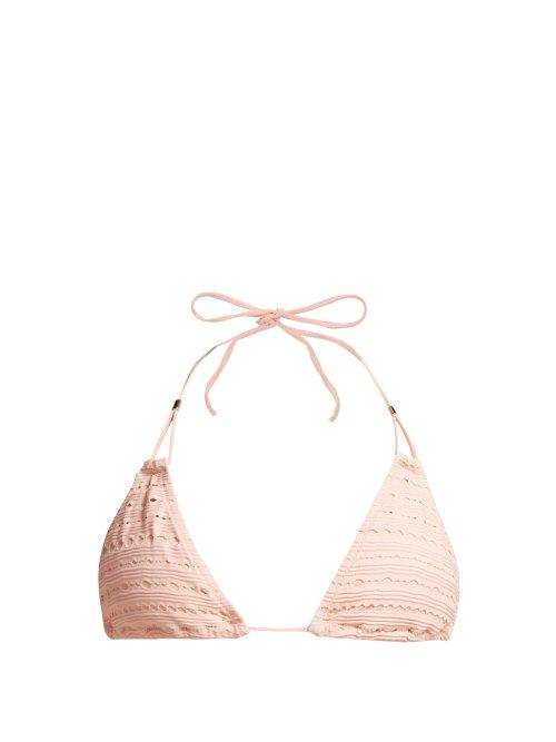 Matchesfashion.com Heidi Klein - Palermo Halterneck Bikini Top - Womens - Pink