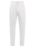 Bianca Saunders - Twisted-seam Cotton-twill Straight-leg Trousers - Mens - White