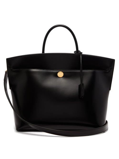 Matchesfashion.com Burberry - Society Leather Tote Bag - Womens - Black