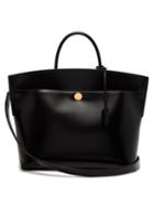 Matchesfashion.com Burberry - Society Leather Tote Bag - Womens - Black