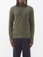Orlebar Brown - Harrison Cotton-blend Henley Shirt - Mens - Khaki