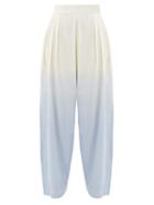 Matchesfashion.com Anaak - Jai Pleated Dip-dyed Cotton Trousers - Womens - Blue Multi