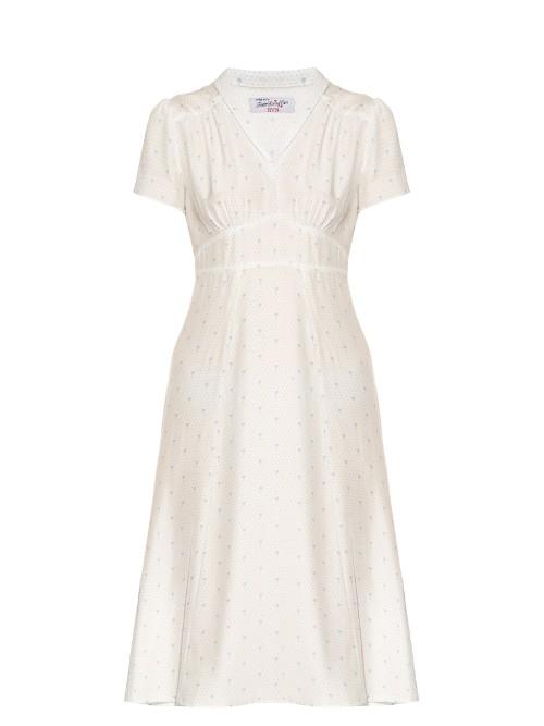 Hvn Morgan Palm-print Short-sleeved Dress