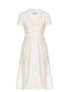 Hvn Morgan Palm-print Short-sleeved Dress