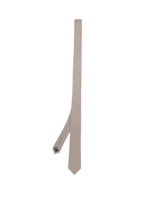 Matchesfashion.com Paul Smith - Houndstooth Patterned Silk Faille Tie - Mens - Multi