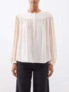Isabel Marant - Brunille Silk Crepe De Chine Blouse - Womens - Ivory