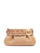 Matchesfashion.com Chlo - Daria Braided Grained-leather Clutch - Womens - Light Brown