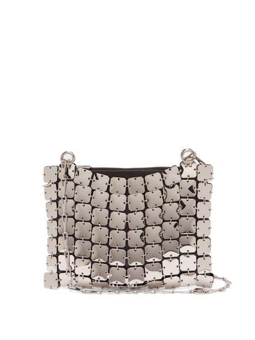 Matchesfashion.com Paco Rabanne - Chainmail Covered Leather Bag - Womens - Silver