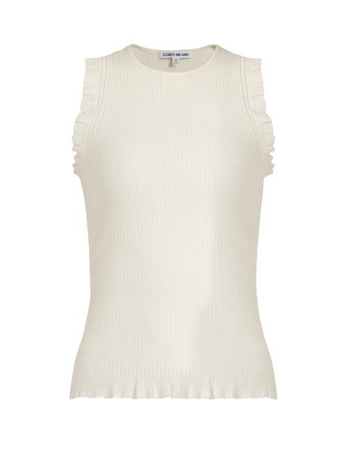 Matchesfashion.com Elizabeth And James - Clementine Ribbed Knit Tank Top - Womens - Cream