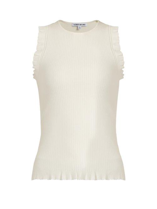 Matchesfashion.com Elizabeth And James - Clementine Ribbed Knit Tank Top - Womens - Cream