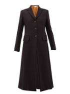 Matchesfashion.com The Row - Sua Single-breasted Wool-blend Twill Coat - Womens - Navy