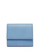Matchesfashion.com Mansur Gavriel - Logo-print Grained-leather Tri-fold Wallet - Womens - Blue