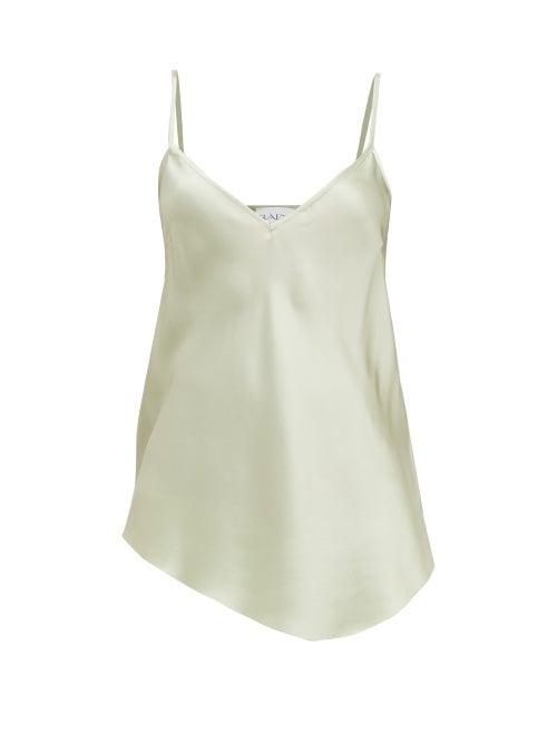 Matchesfashion.com Raey - Dip-hem Silk-satin Cami Top - Womens - Light Green