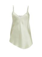 Matchesfashion.com Raey - Dip-hem Silk-satin Cami Top - Womens - Light Green
