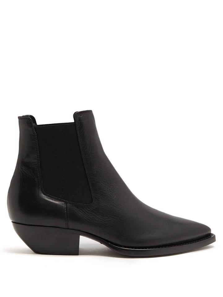 Saint Laurent Theo Leather Chelsea Boots