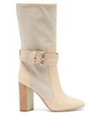 Matchesfashion.com Malone Souliers - X Roksanda Berenice Canvas Boots - Womens - Beige