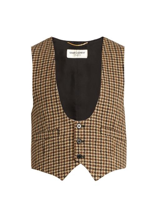 Saint Laurent Tweed Wool Waistcoat