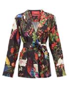 Matchesfashion.com F.r.s - For Restless Sleepers - Geras Floral-print Silk-twill Jacket - Womens - Black Print