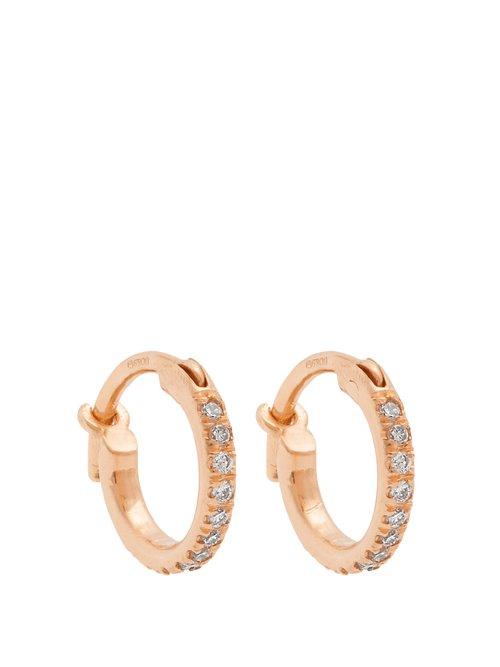 Matchesfashion.com Ileana Makri - Diamond & Rose Gold Earrings - Womens - Rose Gold