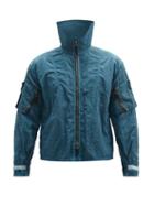 Matchesfashion.com Maison Margiela - Crinkled Tie-dyed Technical-shell Jacket - Mens - Blue