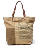 Dsquared2 - Patchwork Leather-trim Cotton-canvas Tote Bag - Mens - Beige