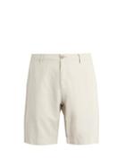 Matchesfashion.com Faherty - Mid Rise Straight Leg Cotton Blend Shorts - Mens - Light Grey