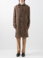 Erdem - David Wool-blend Macro Tweed Trench Coat - Mens - Brown Multi