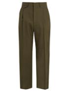 Lemaire Front-pleat Mid-rise Straight-leg Wool Trousers
